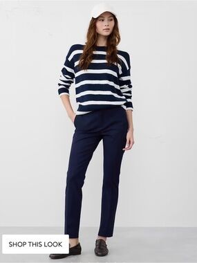 Banana Republic Sloan Navy Blue Stretch Slim Leg Pants Sz 4